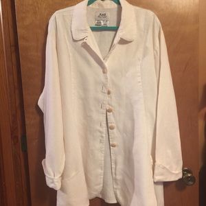 100% LINEN FLAX BRAND JACKET SZ 20 BEAUTIFUL